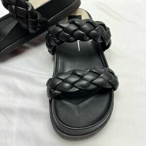 Dolce Vita Women's Signe Sandal Slide Double Braided Platform Black Size 9.5